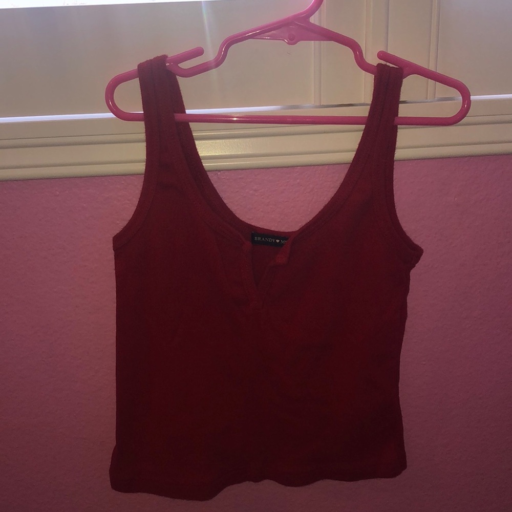 red brandy melville tank top